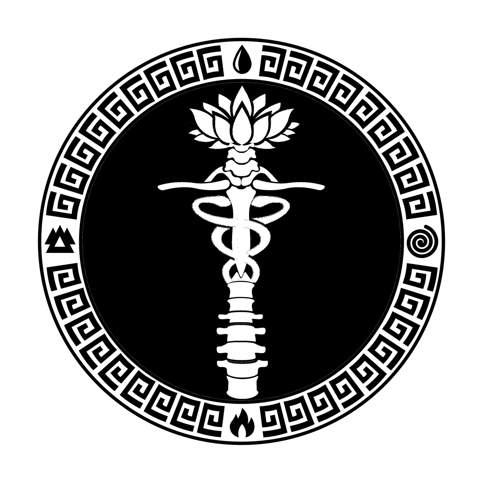 cercle noir lotus png
